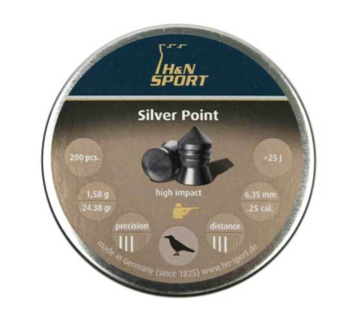 Diabolo H&N Silver Point 6,35 mm / .25 (200 kosov)