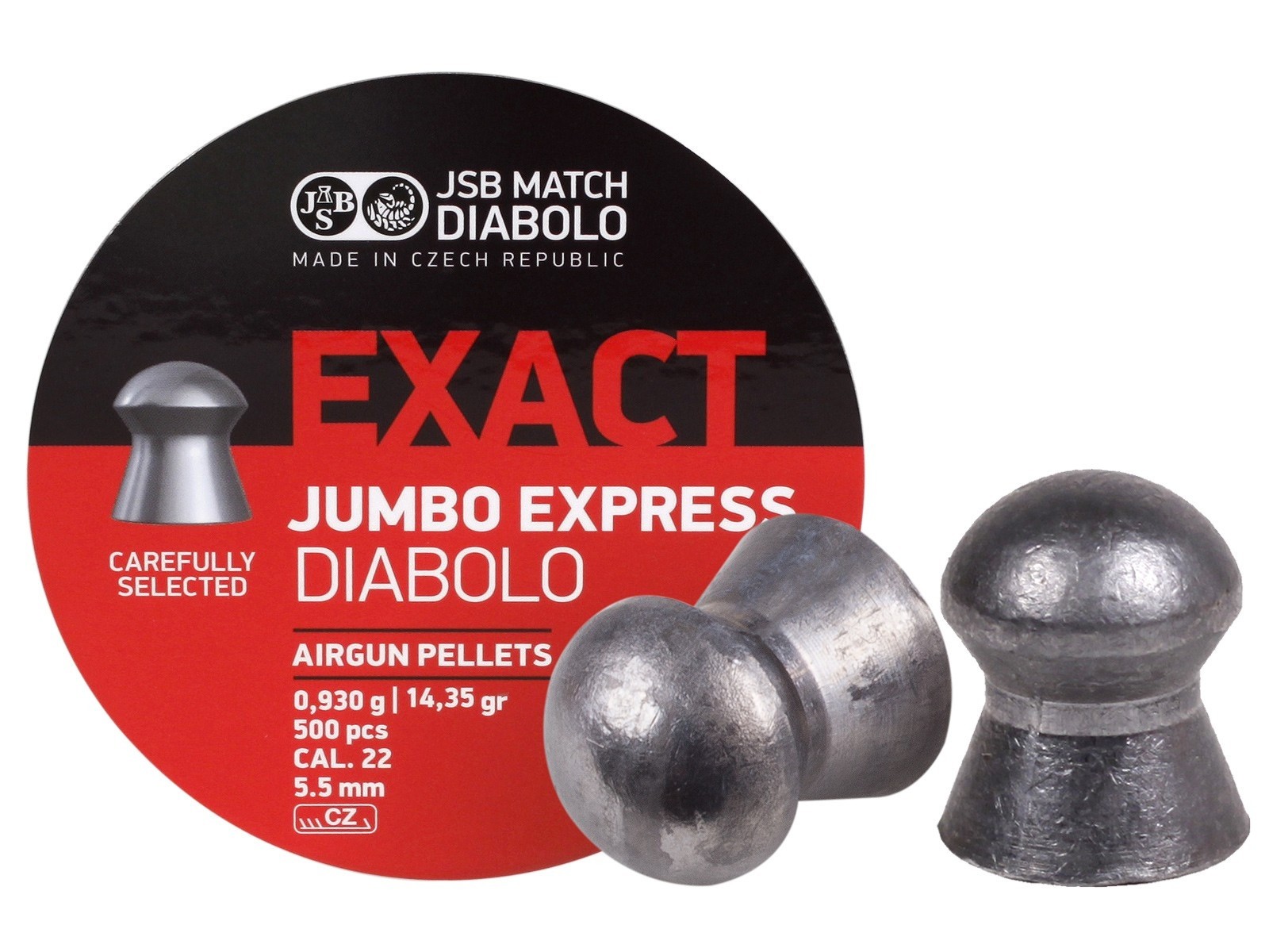 Diabolo JSB Exact Jumbo Express 5,5 mm / .22 (500 kosov)