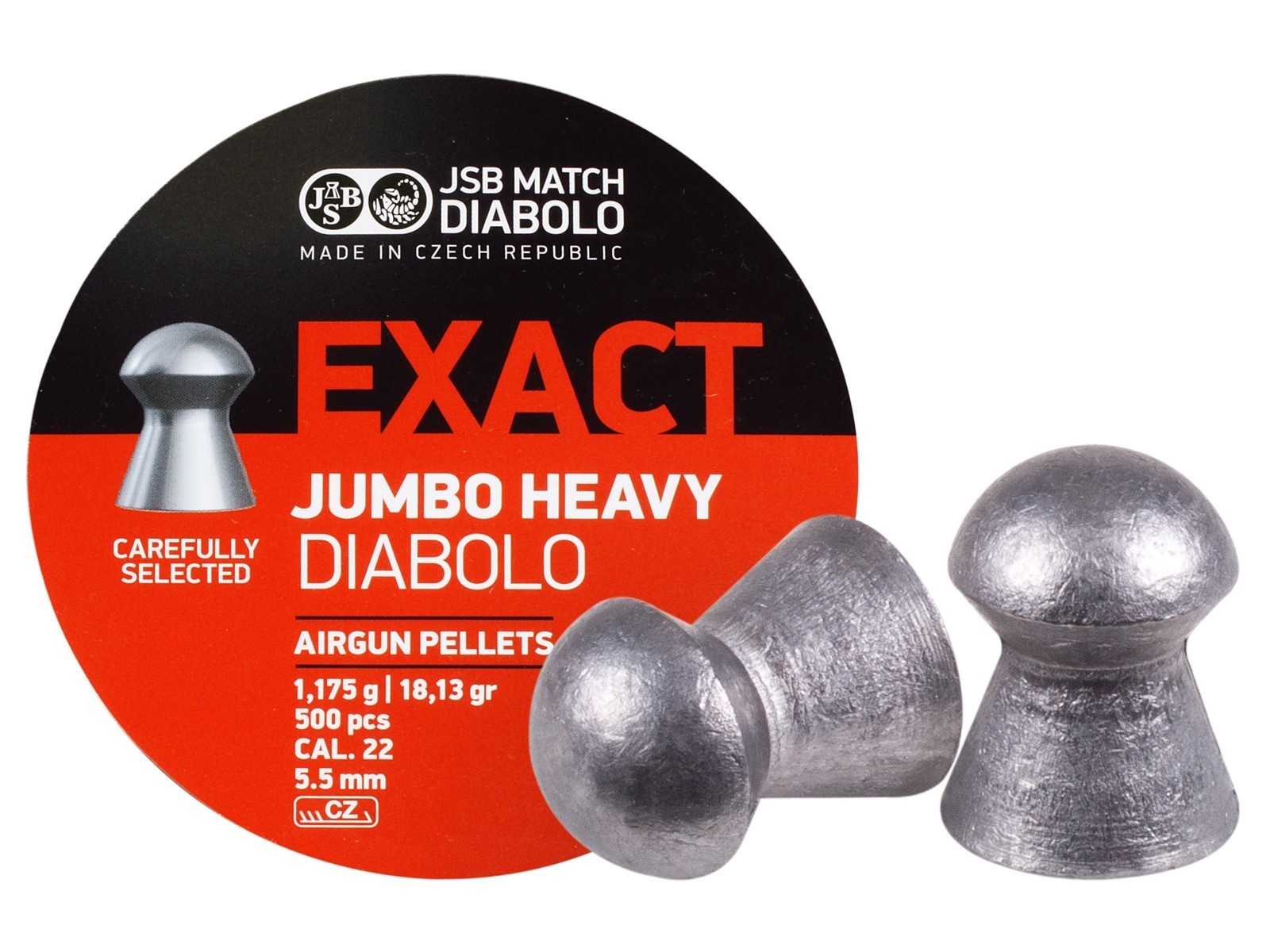 Diabolo JSB Exact Jumbo Heavy 5,5 mm / .22 (500 kosov)