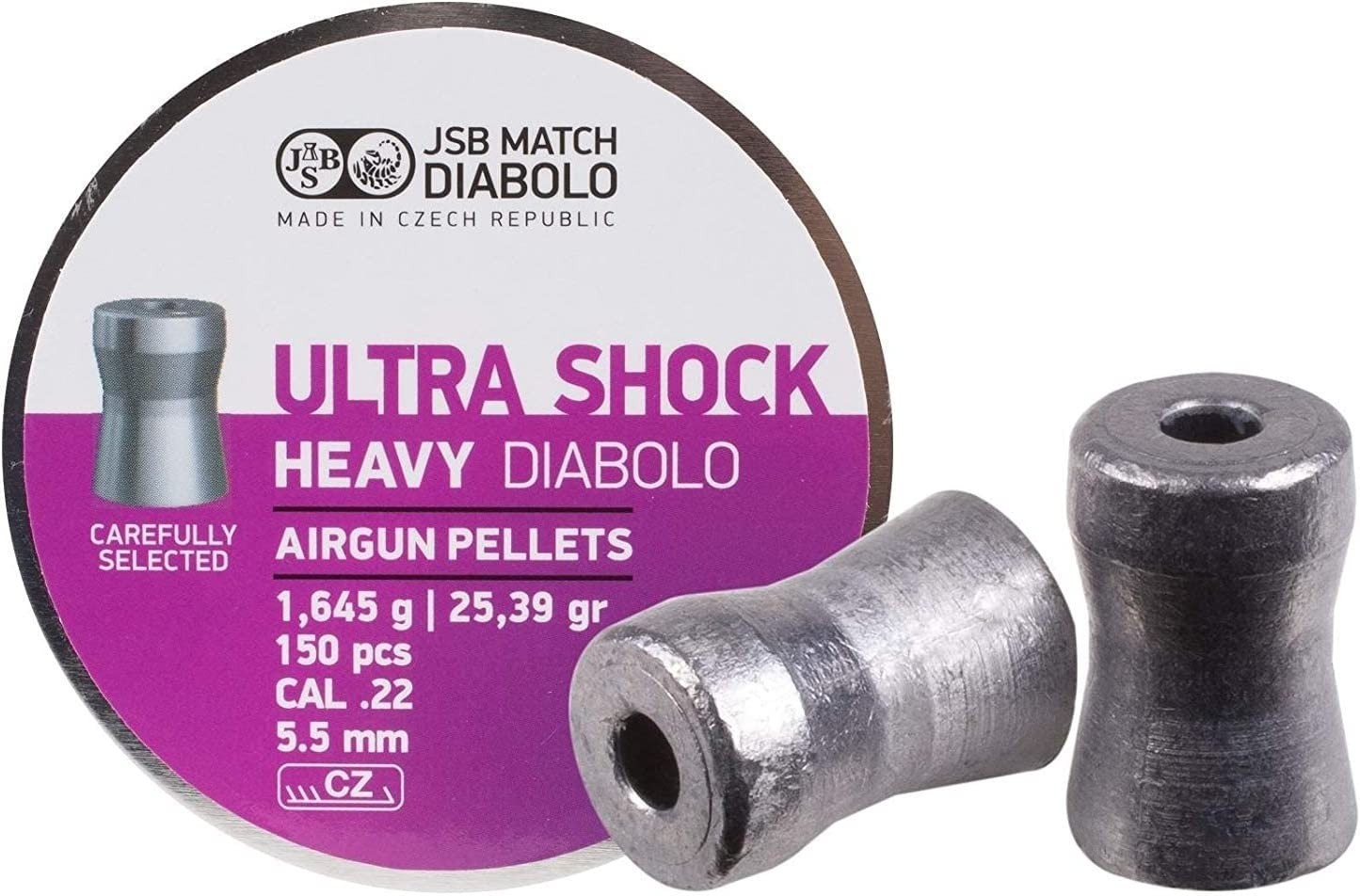 Diabolo JSB Ultra Shock Heavy 5,5 mm / .22 (150 kosov)