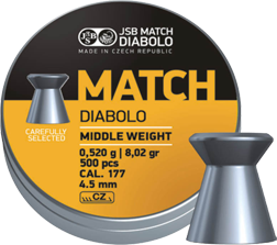 Diabolo JSB Yellow Match 4,5mm (0,520g)